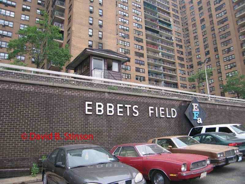 A parking lot located in former location of Ebbets Field