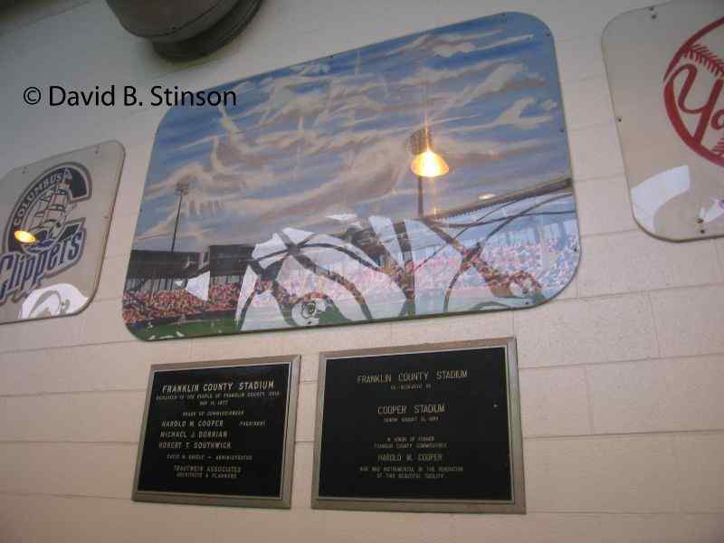 Cooper Stadium dedication plaques