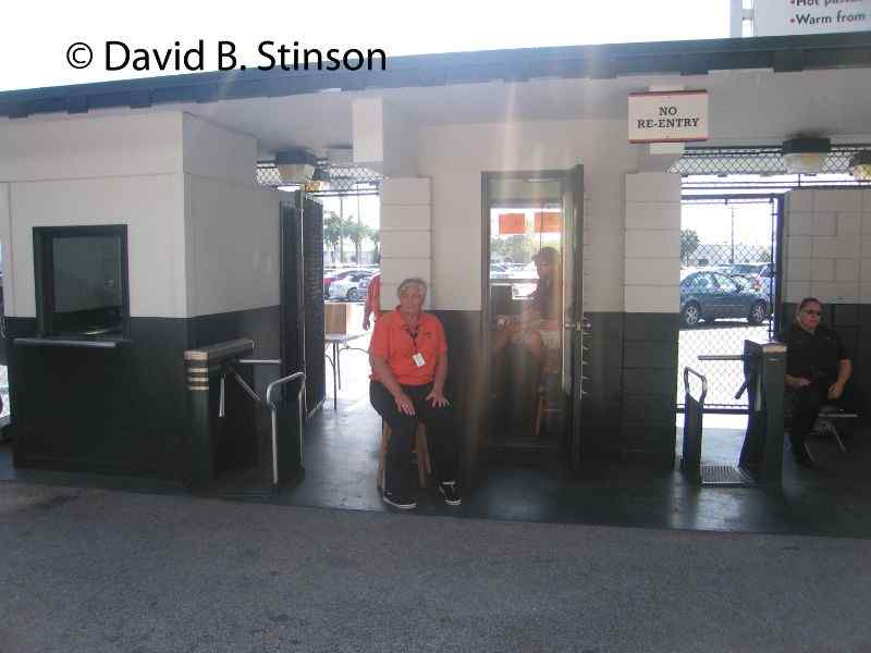 Turnstiles and entrance gates for the reserved grandstand