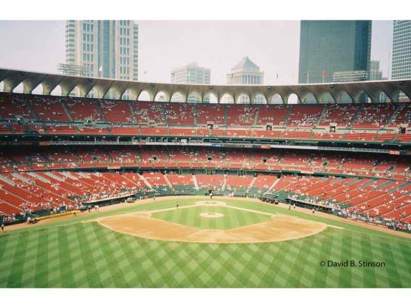The Busch Stadium's natural playing surface