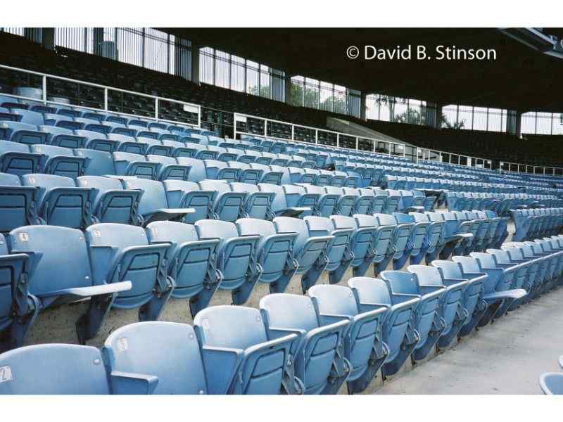 The Yankee blue seats at the Fort Lauderdale Stadium