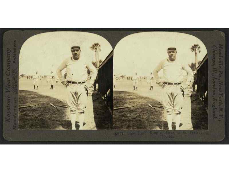 A stereo card featuring Babe Ruth