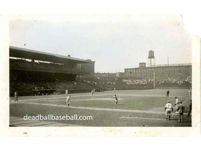 A Phillies vs Dodgers game in the 1920s at Baker Bowl