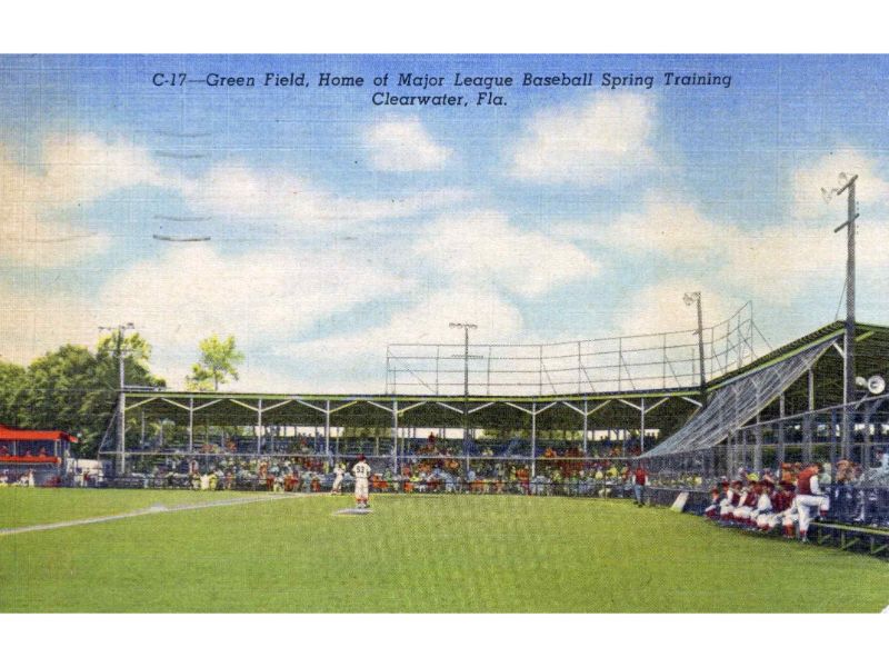 A postcard showing the Clearwater Athletic Field