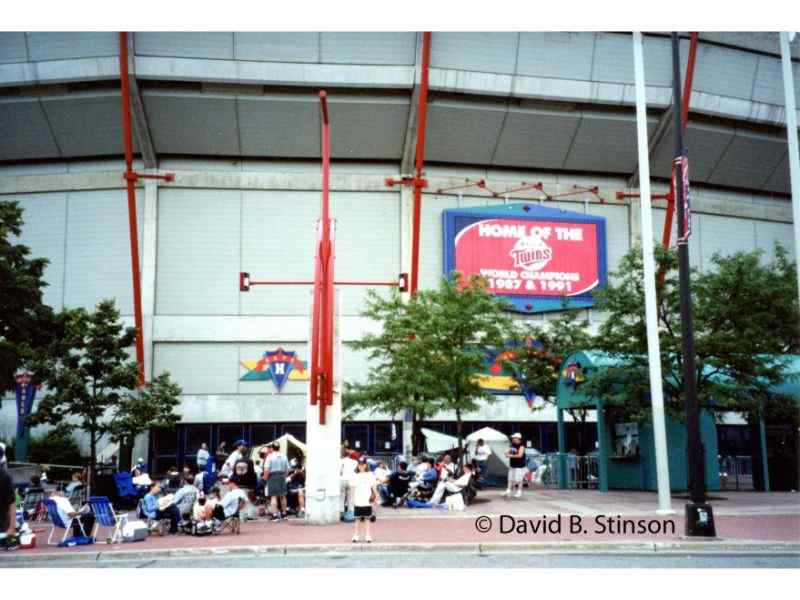 The entrance to the Metrodome