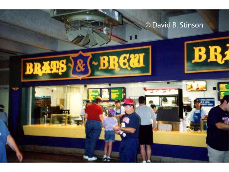 The HHH Metrodome concourse food stand