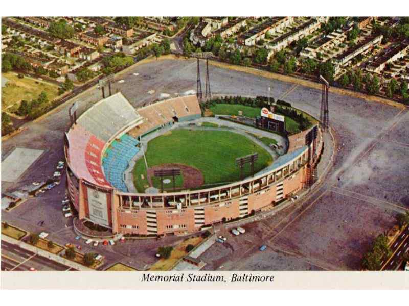 Memorial Stadium in Baltimore, Maryland was completed in 1954 at