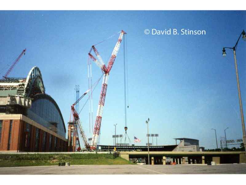 The Miller Park under construction