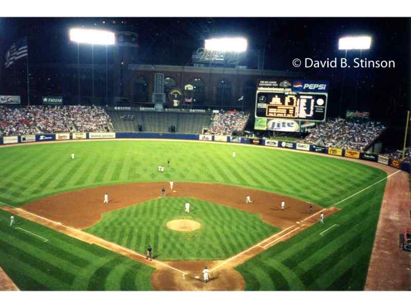 The County Stadium with Miller Park under construction