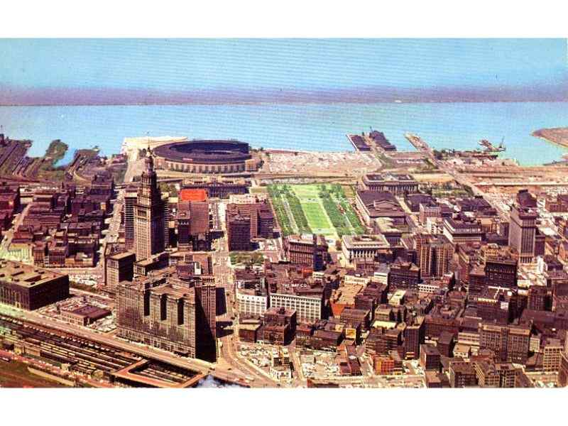 A view of the Cleveland's Municipal Stadium