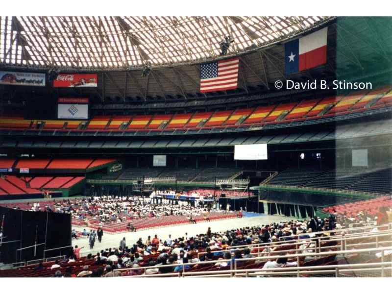 The Houston Astrodome from the third base side
