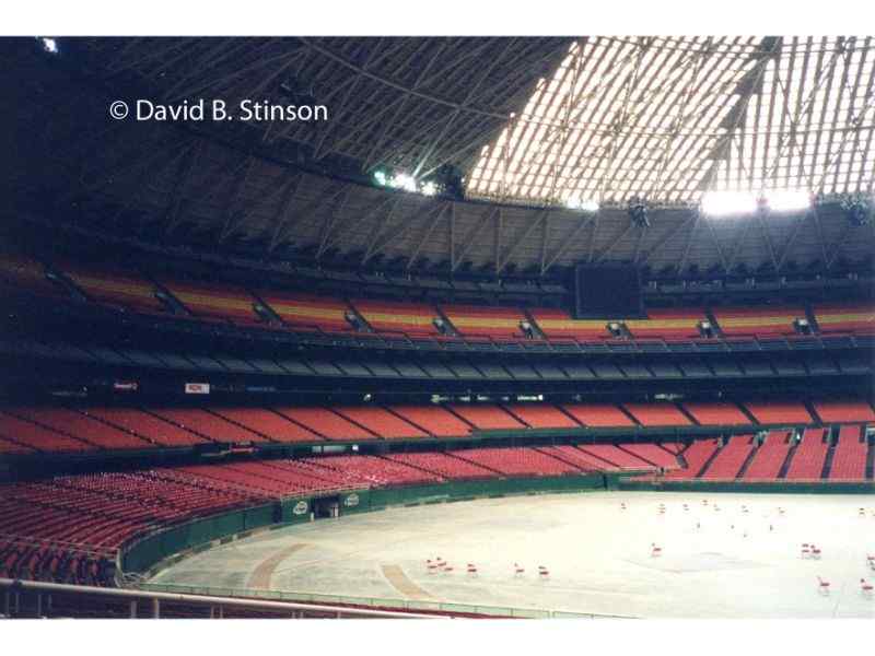 The Houston Astrodome left and center field