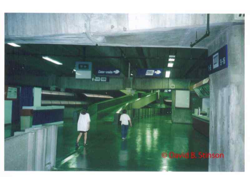 A ramp to the upper deck of the Stade Olympique