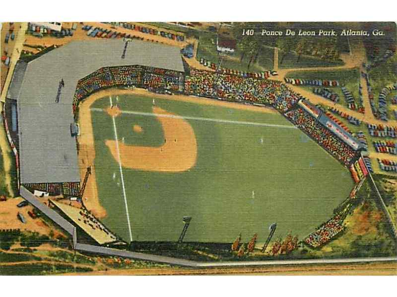 Atlanta Stadium aerial postcard