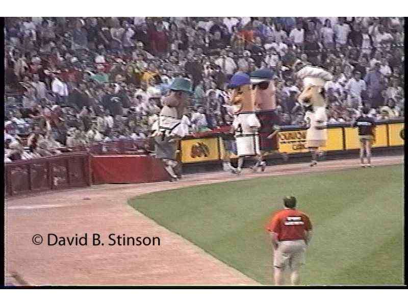 The Four Racing Sausages mascots